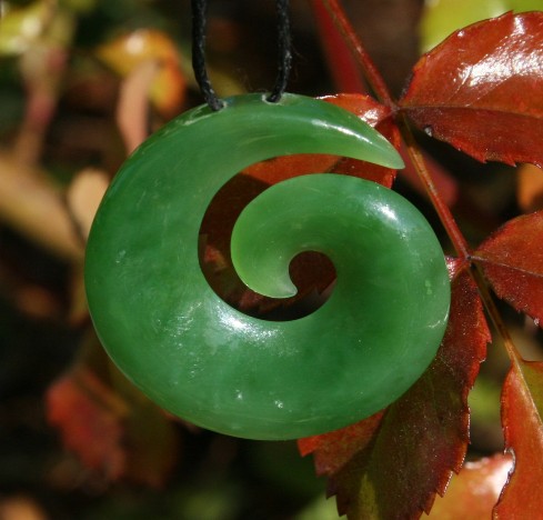 Open Koru Jade Pendant