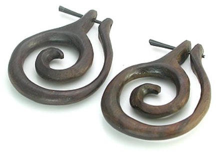 Spiral wood Body Jewelry