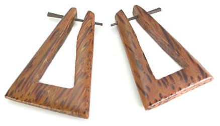 Rectangle Wood Body Jewelry