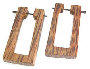 Rectangle Wood Body Jewelry