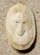 Oval wolf pendant